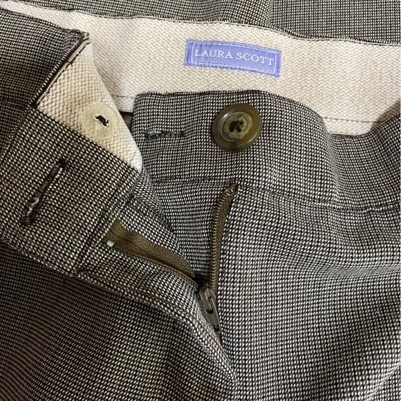 Laura Scott Women’s Comfort Waist Houndstooth Career Pants - Picture 6 of 8